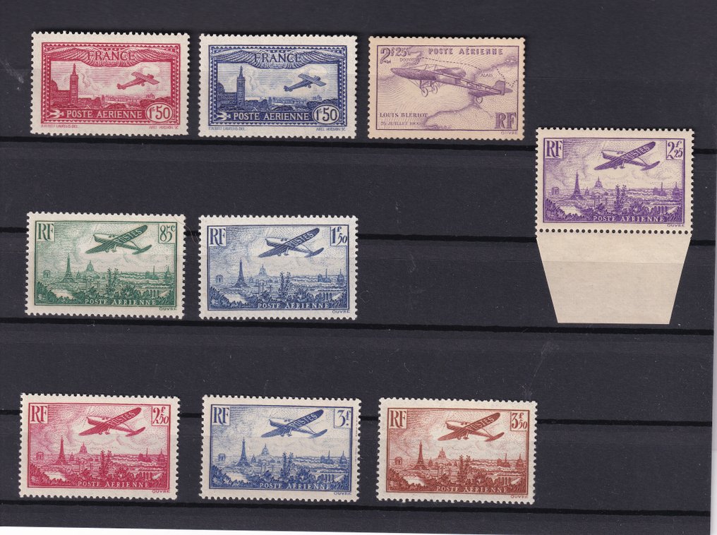 France 1930/1936 - Without hinge, cost €450, complete aerial post. - Yvert  PA n°5/13 #1.0
