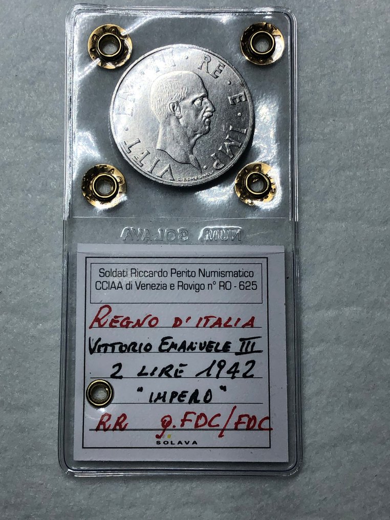 Ιταλία, Βασίλειο Vittorio Emanuele III. 2 Lire 1942 "Impero" #4.3