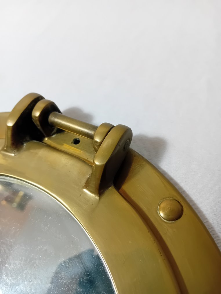 Nautiske objekter - Gullbelagt messing speilglass #3.2
