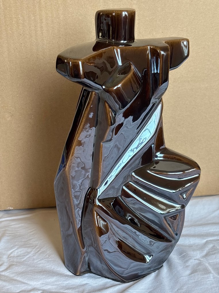 Γλυπτό, Eduardo Lastres cubistische sculptuur - 255 mm - Κεραμικό, Σμάλτο - 1985 #3.2