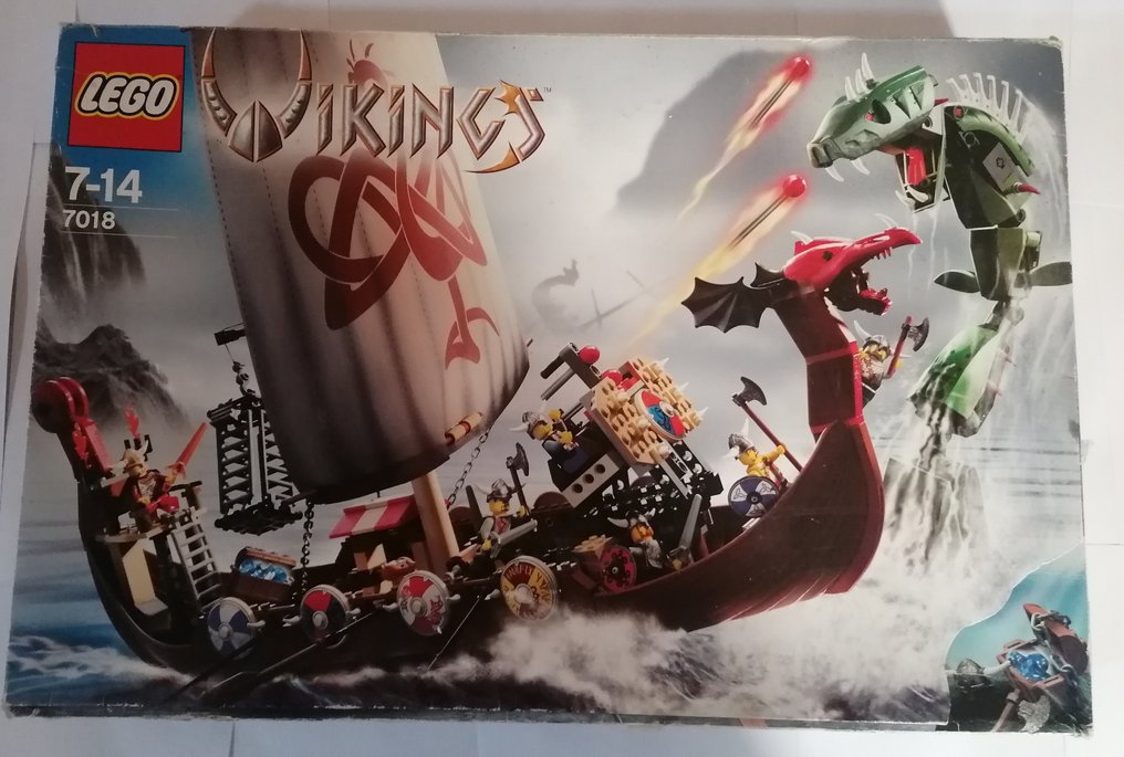 Lego Set - 7018 - Vikings - Viching Viking ship challenges  the midgard serpent #1.0