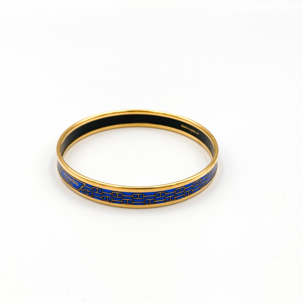 Hermès - Metal - Armring - Gold/Blue #1.0