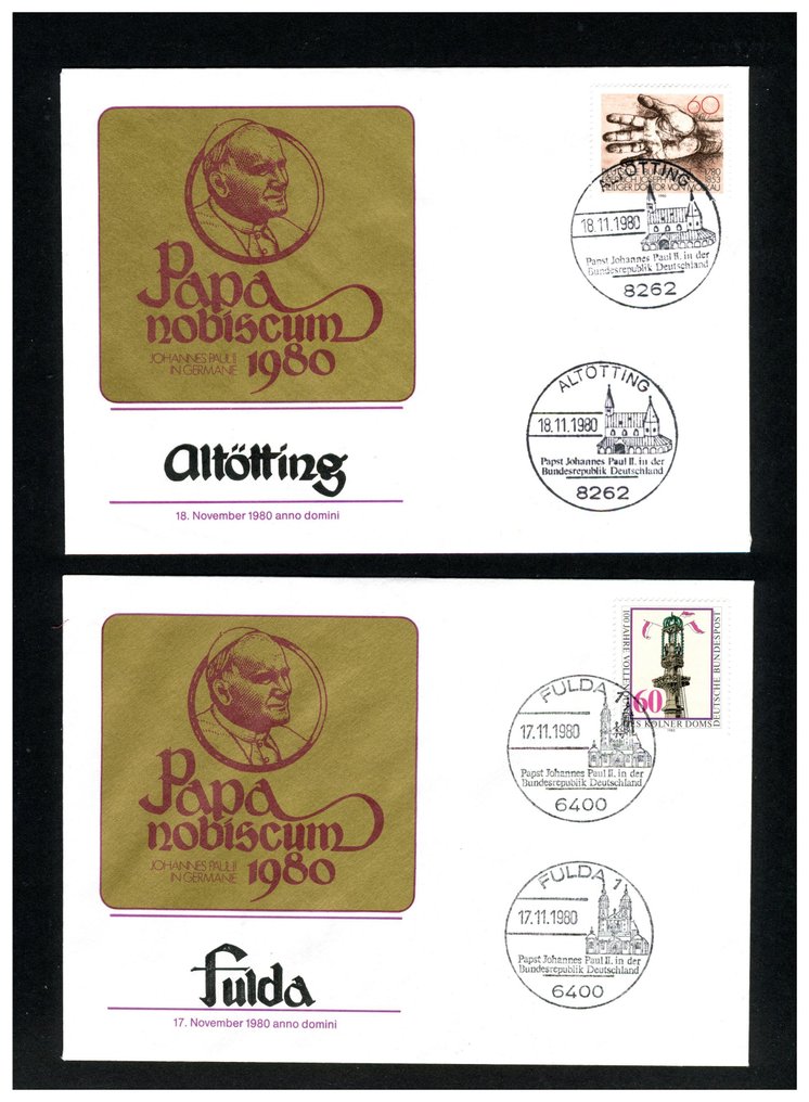 Βατικανό  - Τιμητικά μπρούτζινα έργα σχετικά με ταξίδια του Πάπα και εορτασμούς γεγονότων. #3.2