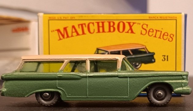Matchbox - Modelbil - Matchbox Series Lesney 31 Ford Station Wagon, Boxed #1.0