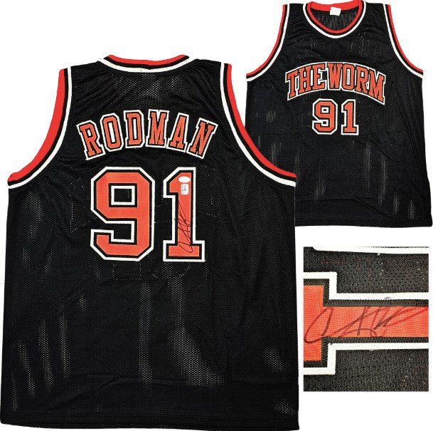 NBA - Dennis Rodman - Sort tilpasset basketballtrøje #1.0