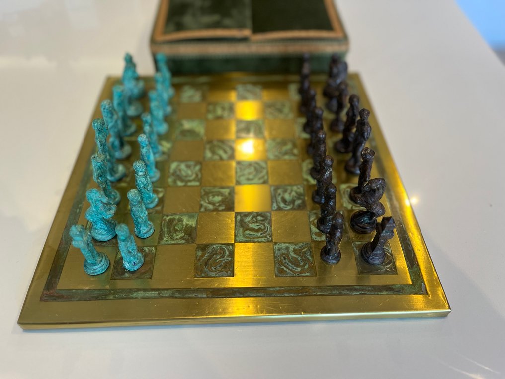 Sjakk sett - gull/ bronse #2.1