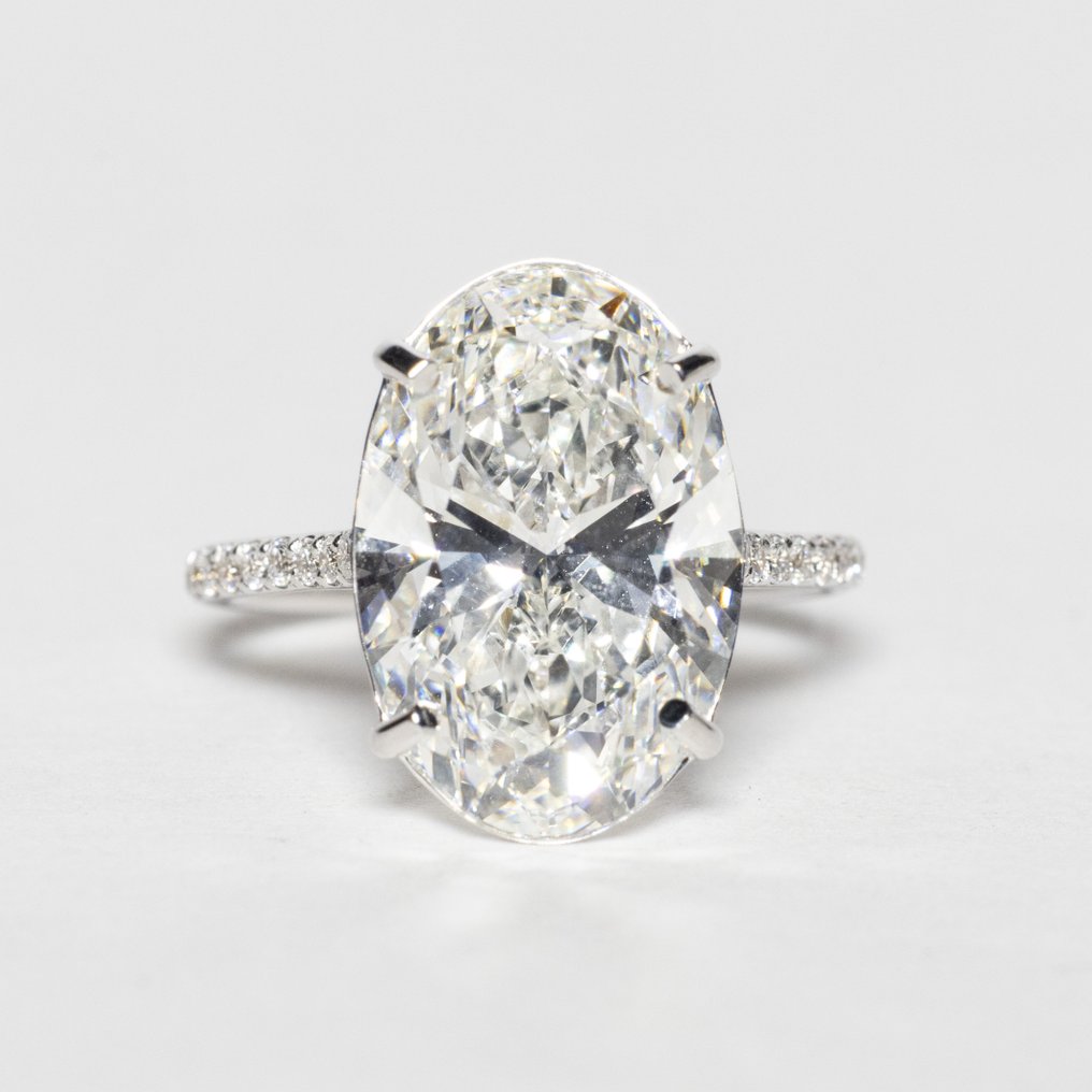 大戒指 - 18K包金 白金 -  7.50ct. tw. 钻石 (实验室培育) - 钻石 - F VVS2 2EX #1.0