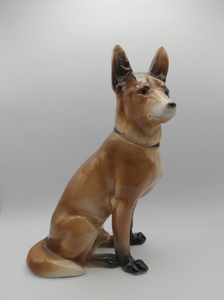 Karl Ens, Volkstedt - Αγαλματίδιο - Cane pastore - Πορσελάνη #1.0