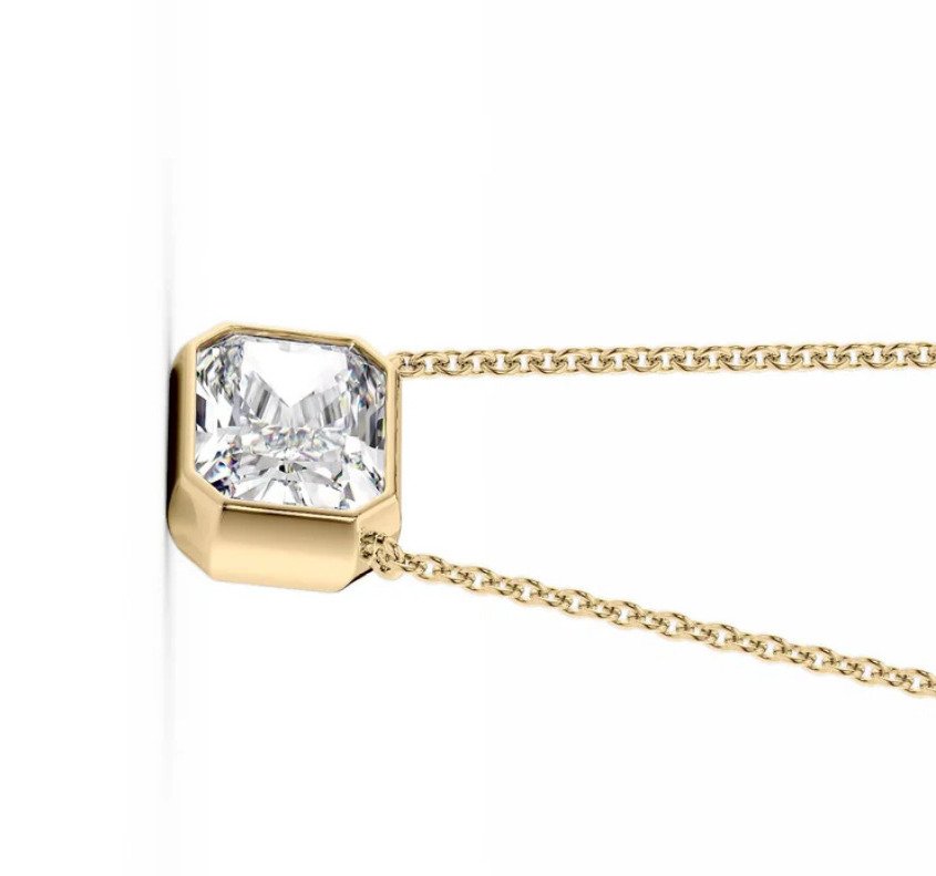 墜飾 - 14 克拉 黃金 -  1.09ct. tw. 鉆石 (天然) #4.3