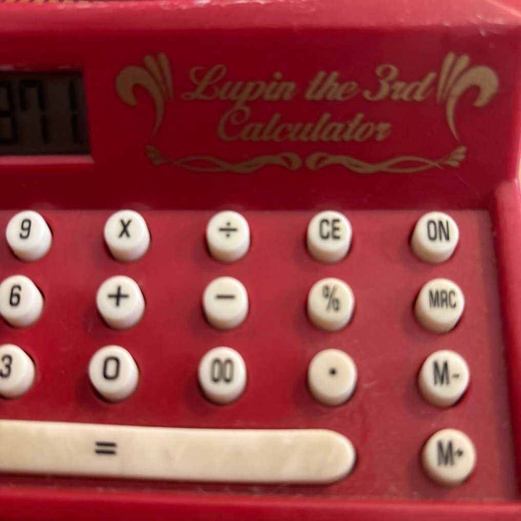 Lupin the 3rd kirjoituskone laskin — 'Lupin the Third Calculator' Punainen versio (Japani, Vintage) - Kirjoituskone - 1990-2000 #2.1