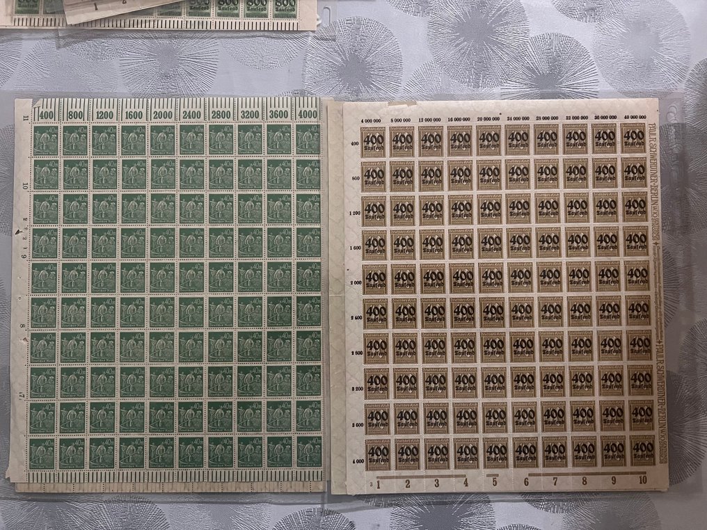 Γερμανική Αυτοκρατορία  - Γερμανική Αυτοκρατορία, ποικίλοι τόξοι και τμήματα τόξων «Πληθωρισμός» άθικτα ** Πάνω από 3500 #2.1