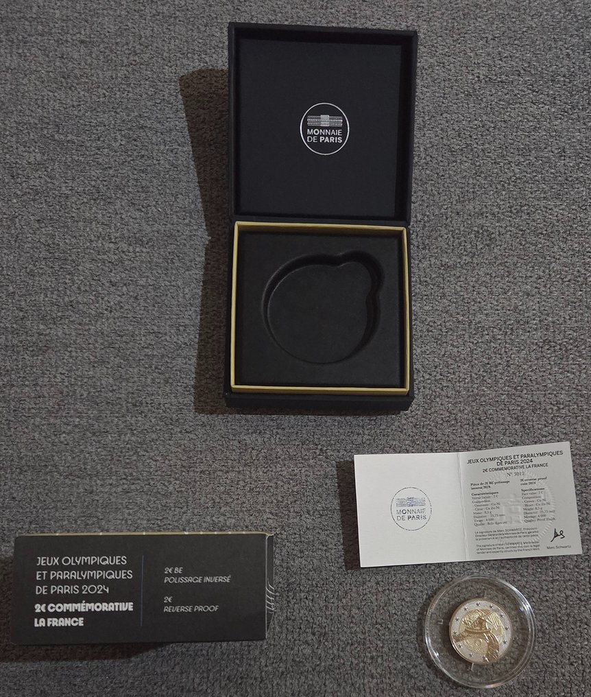 Γαλλία. 2 Euro 2024 "La Tour Eiffel Danse - Polissage Inversée" Proof #4.3