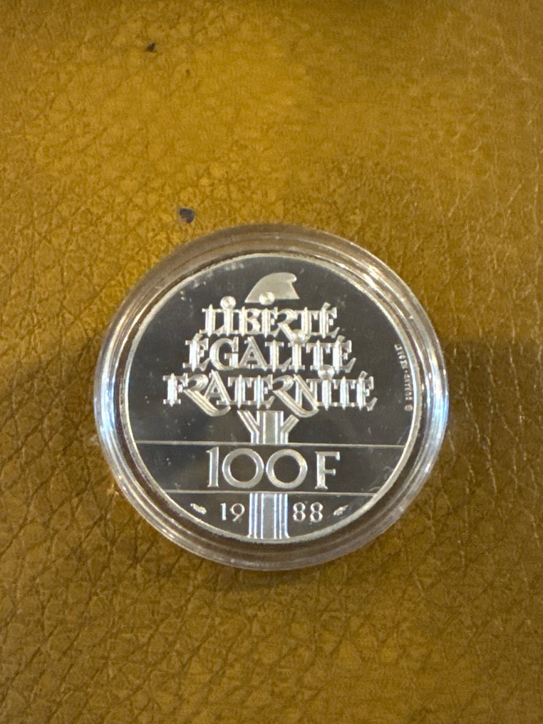 Γαλλία. 100 Francs 1988 Fraternite - 15g mit CoA und BOX  (χωρίς τιμή ασφαλείας) #2.1