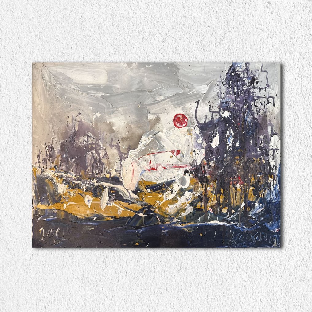 Ngoc Lam - Terre de Soufre et d'Argent 60 X 80 cm #1.0