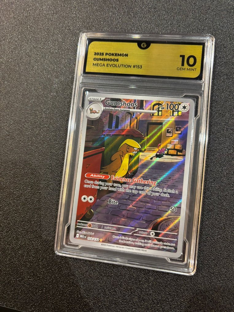 Pokémon - 1 Graded card - Gumshoos 153 Mega Evolutions Illustration complète - GG 10 #1.0