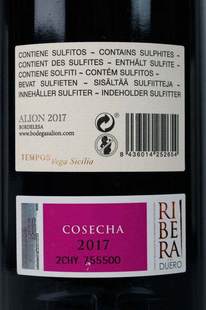 2017 Vega Sicilia, Alión - 斗罗河岸 - 1 Bottle (0.75L) #3.2