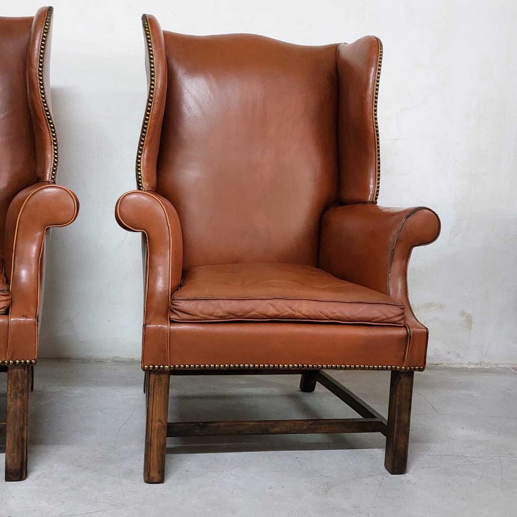 Chesterfield style - Πολυθρόνα (2) - Δέρμα, Ξύλο - Bergere #2.1