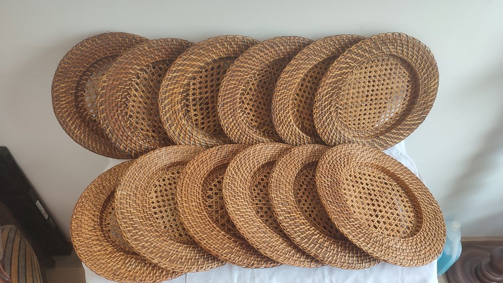 Flamant - Πλάκα φορτιστή (12) - Rattan, Μπαμπού, καναγέ, κλαδί - σερβίρισμα τραπεζιού #2.1
