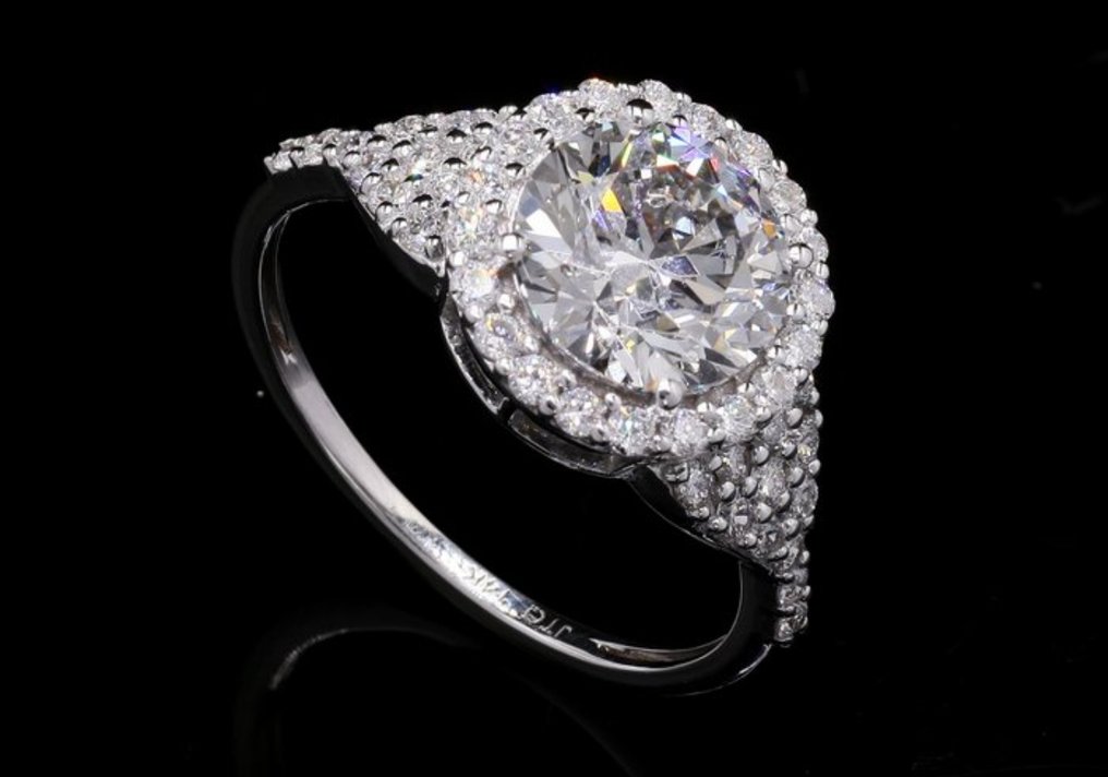 沒有保留價 - 戒指 - 14 克拉 白金 -  2.63ct. tw. 鉆石 (實驗室培育) - 鉆石 #2.1