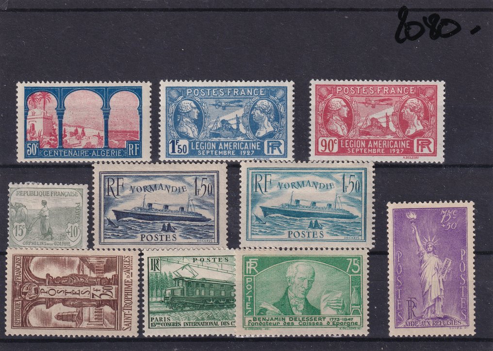 Franța - Set de timbre semi-moderne noi* pe 2 plăcuțe, inclusiv cutii de amortizare complete - TB #1.0