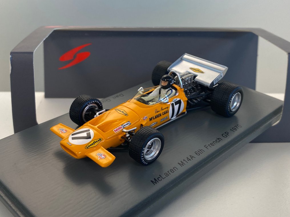 Spark 1:43 - Model car - McLaren-Ford #17 6th French GP 1970 - Dan Gurney - Superb limited and sold-out edition collector #1.0