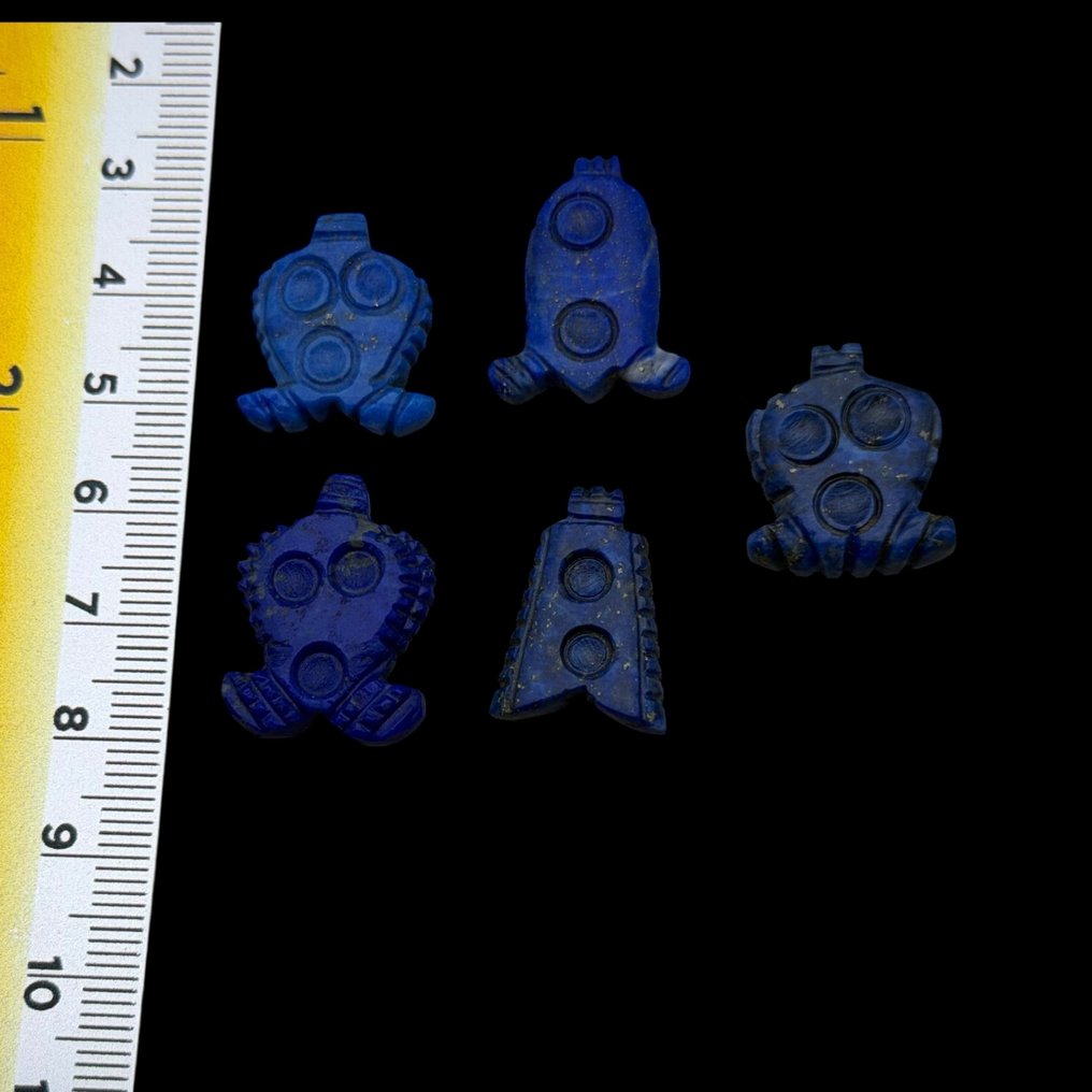 Replik eines antiken Ägypters Lapis, ein Paket mit 5 Amulet  (Ohne mindestpreis) #3.2
