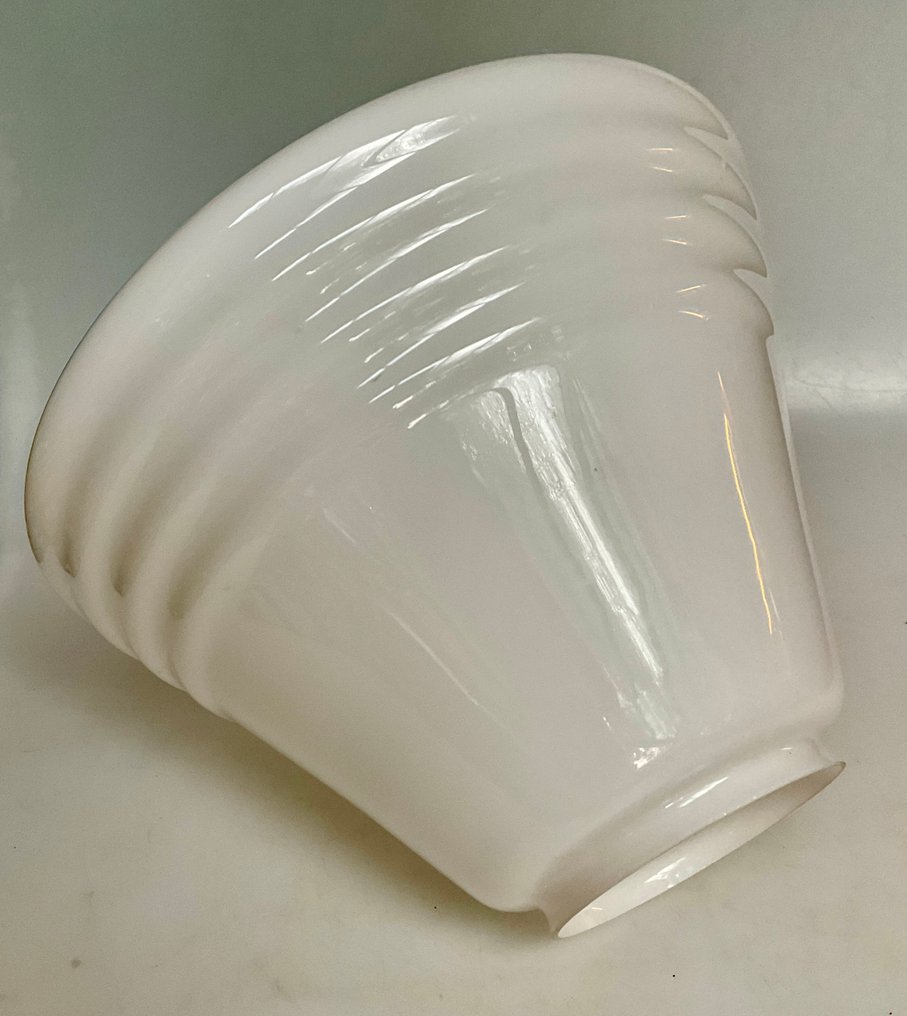 Κρεμαστό φωτιστικό - κρεμαστό από οπαλίνιο γυαλί με χρώμιο - XXL εκδοχή Art-deco λαμπάς. #2.1