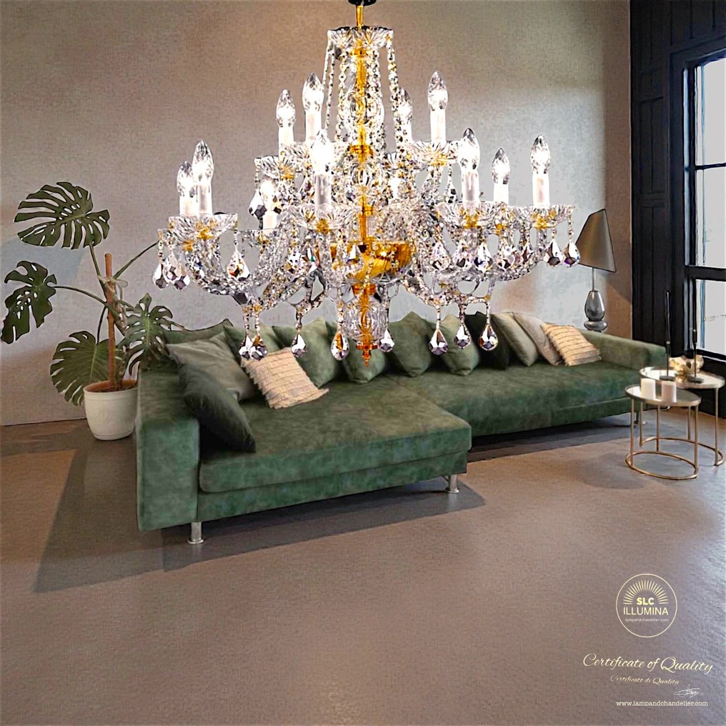 SLC Illumina - MG - 枝形吊燈 - 水晶 - MTGOLD 12 Luci #1.0