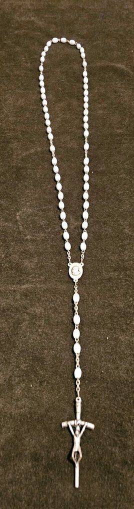 Πάπας Ιωάννης Παύλος Β' - Σπάνιο ροζάριο από την ακρόαση - Επάργυρο - 1980-1990 #3.2