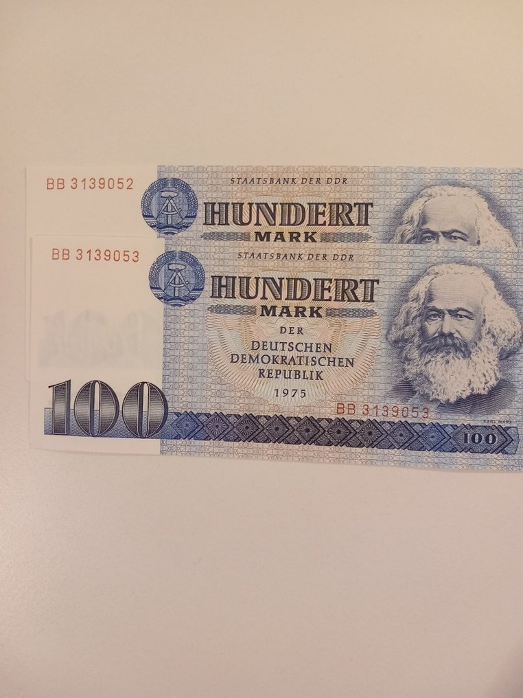 德国, 德意志民主共和国 (DDR). - 6 Banknotes - Various Dates  (没有保留价) #2.1