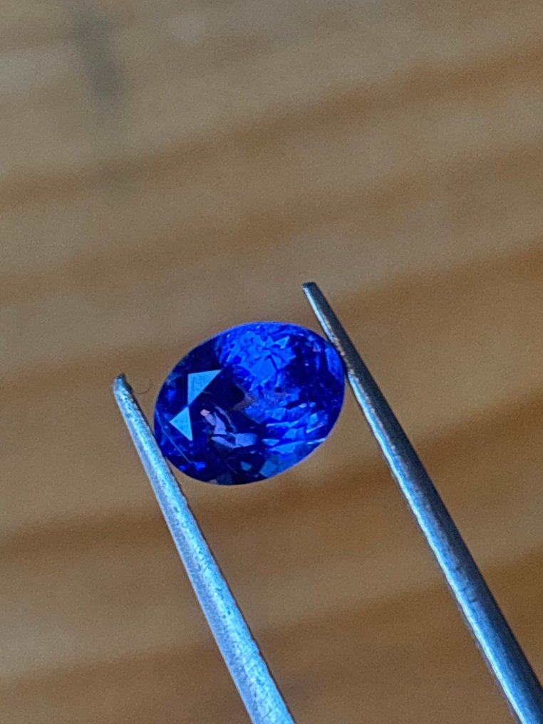 1 pcs  Blue, Violet Tanzanite  - 1.72 ct - International Gemological Institute (IGI) #4.3