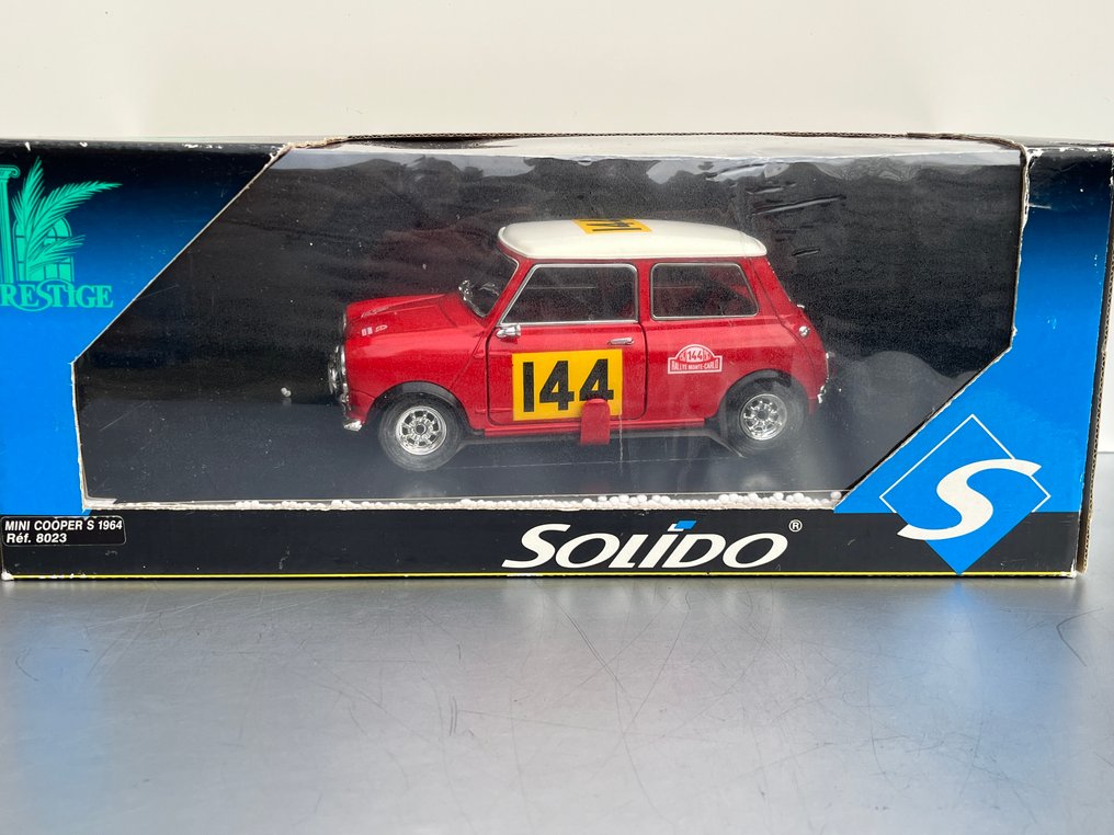 Solido 1:18 - Modelhatchback - Mini Cooper S 1967 Monte Carlo Rally - Fra privat samling! Pæn stand! Originaludgave #1.0