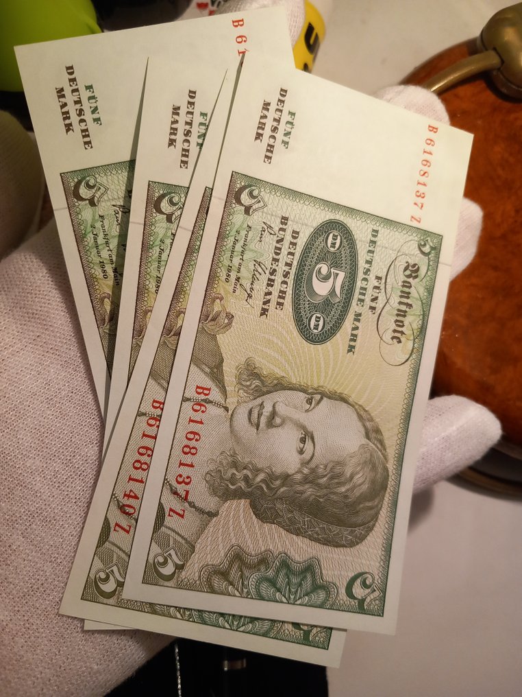 德国, 德意志民主共和国 (DDR). - 6 Banknotes - Various Dates  (没有保留价) #3.2