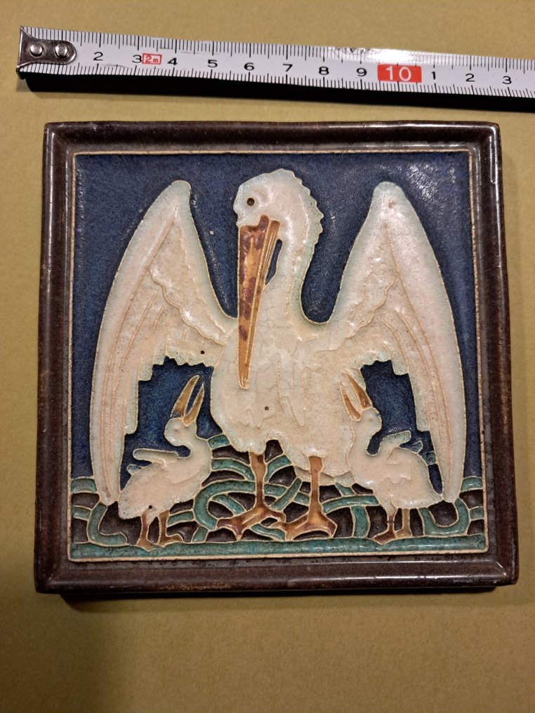 Πλακάκι (2) - Εικόνα πουλιού - De Porceleyne Fles, Delft - 1940-1950 - Πλακάκια με σχέδιο πουλί #4.3