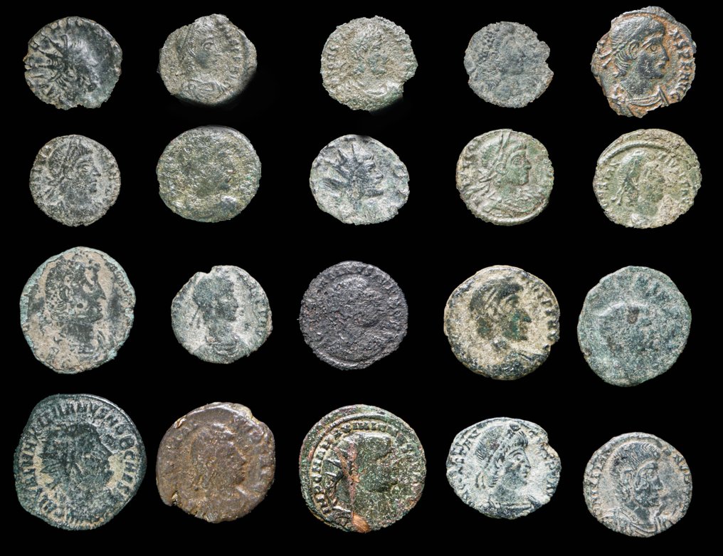 Ρωμαϊκή Αυτοκρατορία Lote 20 monedas Æ acuñadas entre los siglos III - IV d. C. (χωρίς τιμή ασφαλείας) #1.0