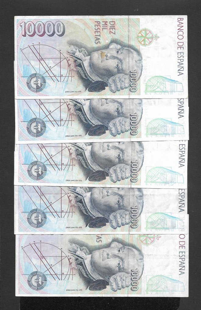 Spanien. - 10 x 10 000 Pesetas - 1992 - Pick 166 #2.1