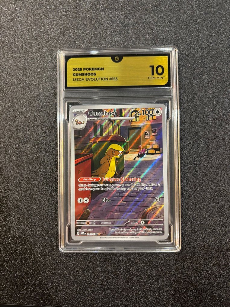 Pokémon - 1 Graded card - Gumshoos 153 Mega Evolutions Illustration complète - GG 10 #1.0
