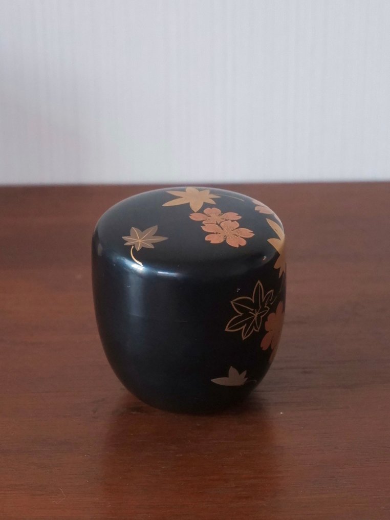 Natsume - Ιαπωνική κασετίνα για τσάι με λακκούρα (Natsume) και μακέ-ε με φθινοπωρινά φύλλα - Ξύλο, βερνίκι - Βαμμένο κουτί τσαγιού #3.2