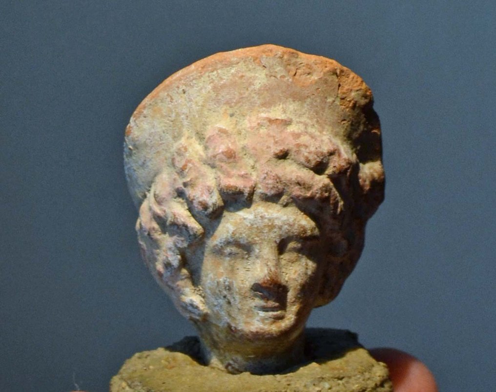 Αρχαία Ελληνική, Κλασική περίοδος Αρχαίο Ελληνικό Κεραμικό Κεφάλι - 4.5 cm #3.2