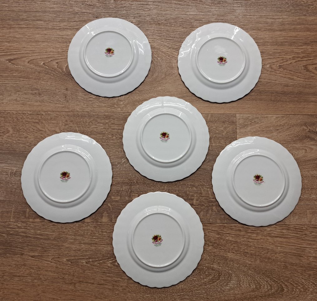 Royal Albert - Bordsservis för 6 - Porslin - Tårtfat #3.2