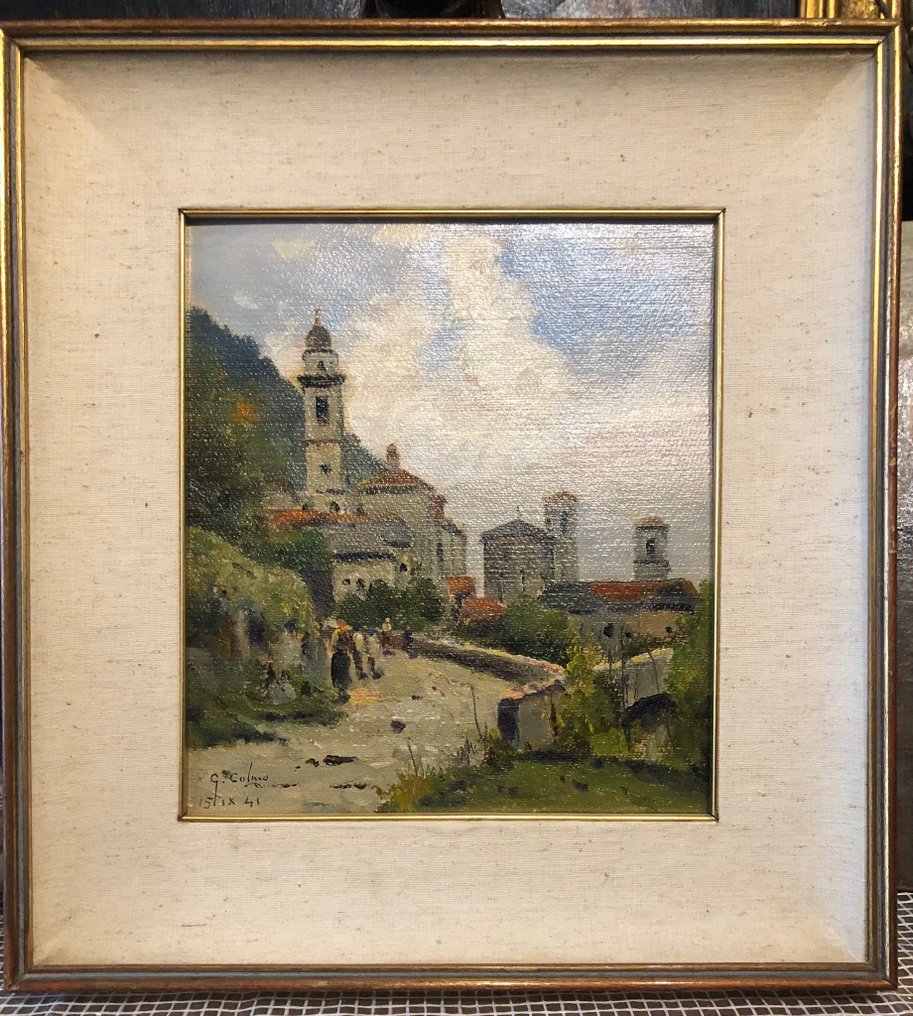 Scuola ita - Piccolo borgo  con personaggi #2.1