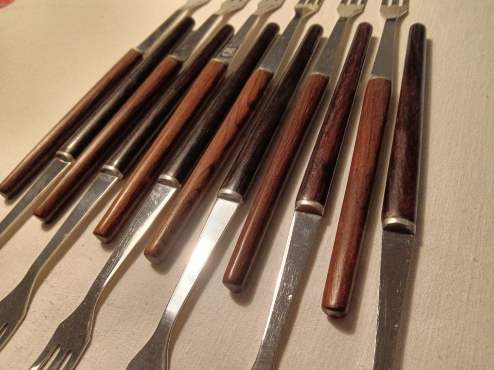 Πιρούνι (12) - Χάλυβας, Rosewood - 25 εκ. #4.3