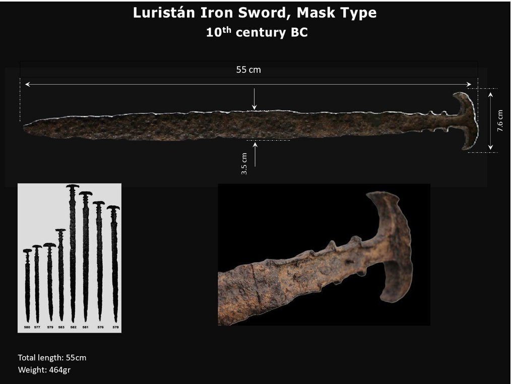 洛雷斯坦 鐵（鑄／鍛） 劍 - 55 cm  (沒有保留價) #1.0