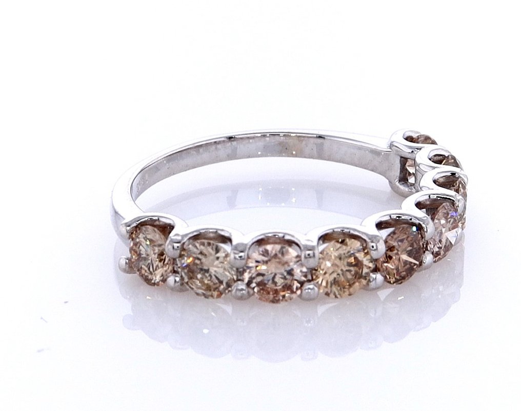 χωρίς τιμή ασφαλείας - Δαχτυλίδι - 14 καράτια Λευκός χρυσός - 1.52ct. tw. Διαμάντι (Φυσικού χρώματος) #1.0