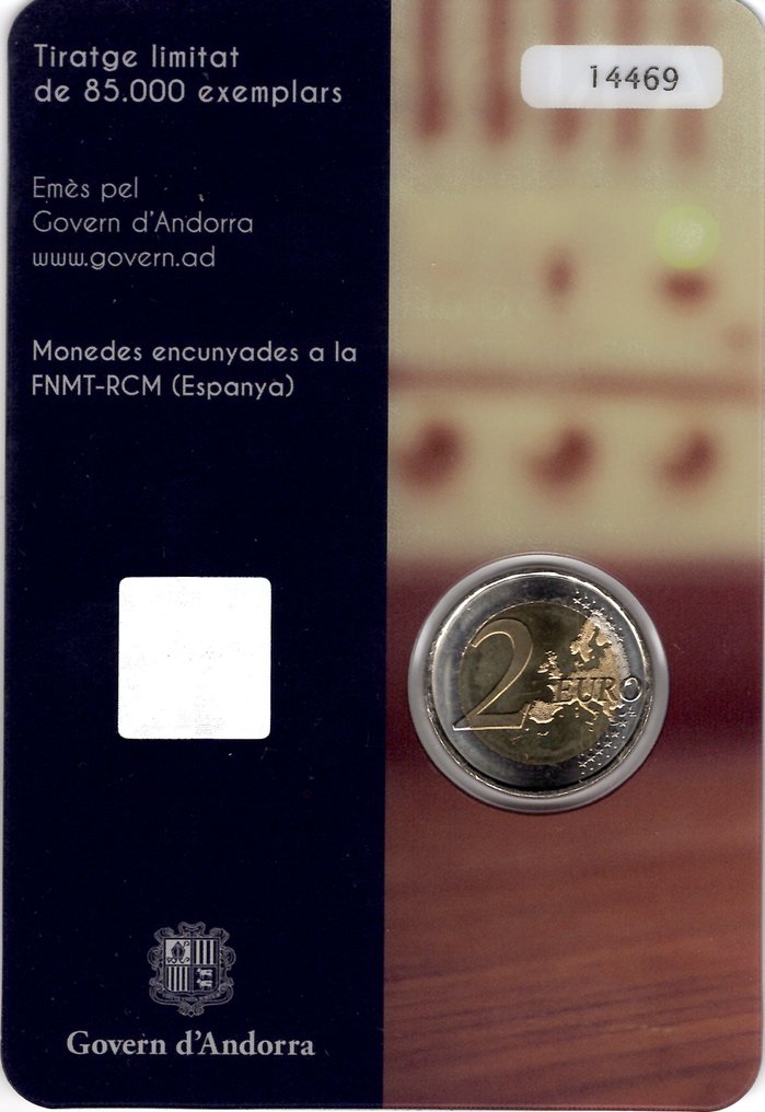 Andorra. 2 Euro 2016/2017 (4 stuks)  (Nincs minimálár) #4.3