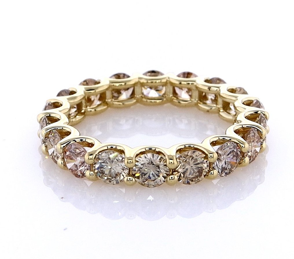 χωρίς τιμή ασφαλείας - Δαχτυλίδι - 14 καράτια Κίτρινο χρυσό -  2.67ct. tw. Διαμάντι (Φυσικού χρώματος) #2.1