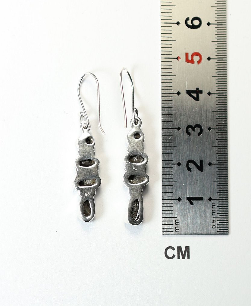 2 x κρεμαστάρια μετεωρίτη Campo del Cielo / καινούργια ασήμι 925 - 5.08 g - (2) #2.1