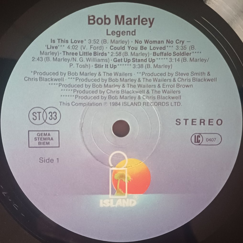 Bob Marley, UB40 - 3 Great Reggae Classics - LP - 1987 #4.3