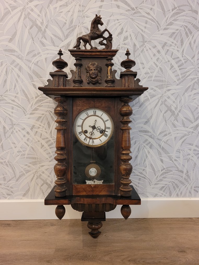 Zegar regulator -   Drewno, Szkło - 1910-1920 #1.0