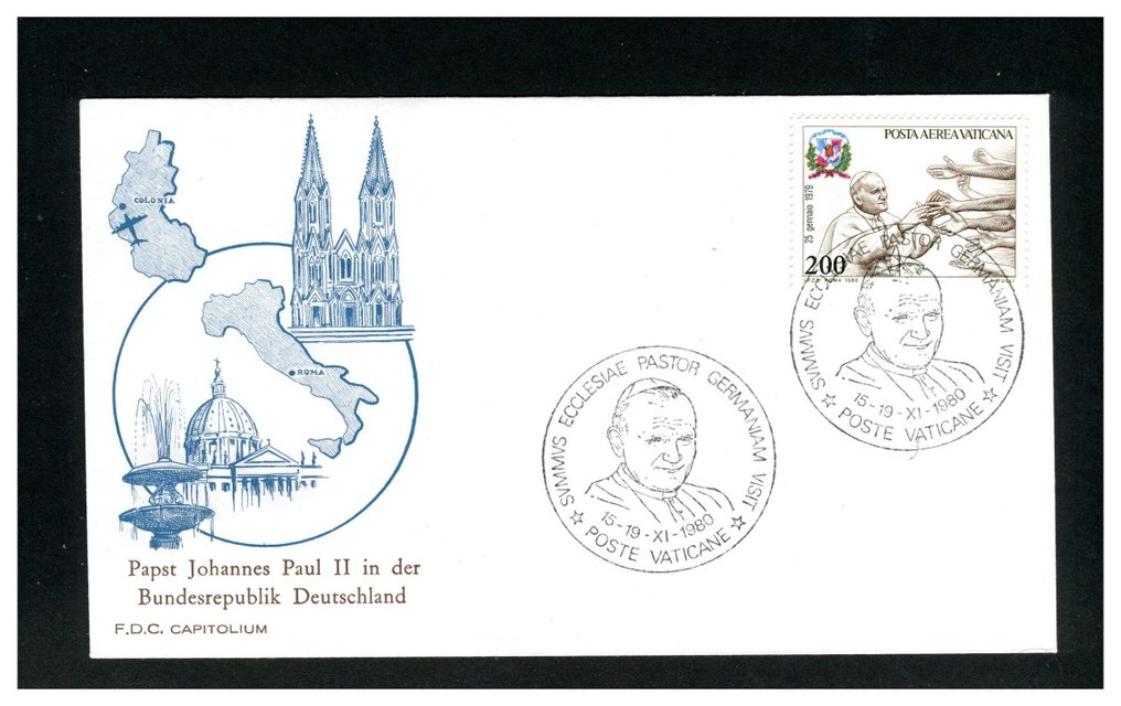 Βατικανό  - Τιμητικά μπρούτζινα έργα σχετικά με ταξίδια του Πάπα και εορτασμούς γεγονότων. #1.0